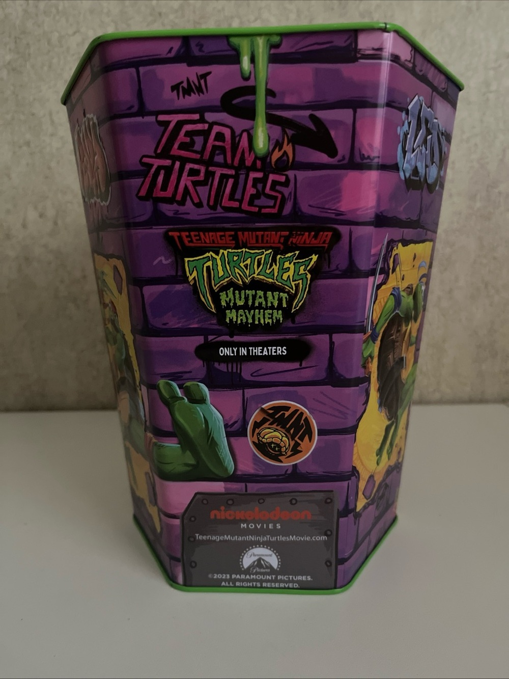 Teenage Mutant Ninja Turtles Mutant Mayhem Popcorn Tin - Purple & Green